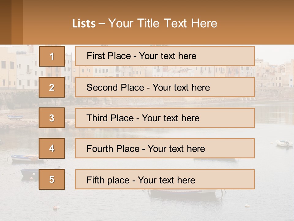 A Group Of Boats Floating On Top Of A River PowerPoint Template
