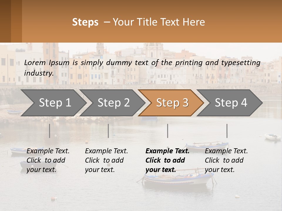 A Group Of Boats Floating On Top Of A River PowerPoint Template