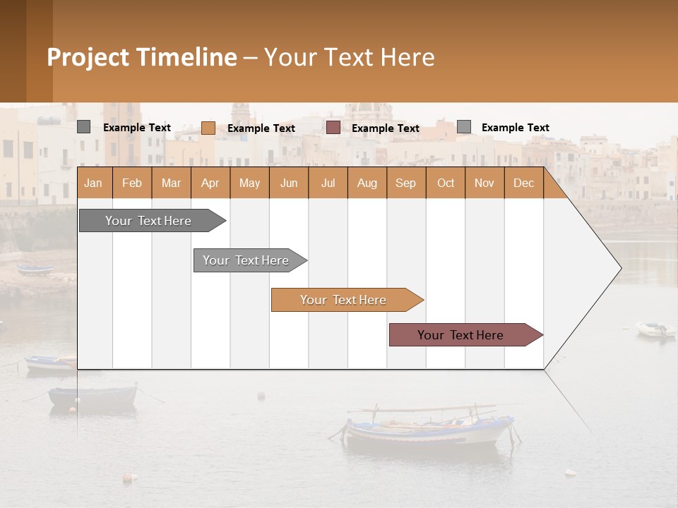 A Group Of Boats Floating On Top Of A River PowerPoint Template