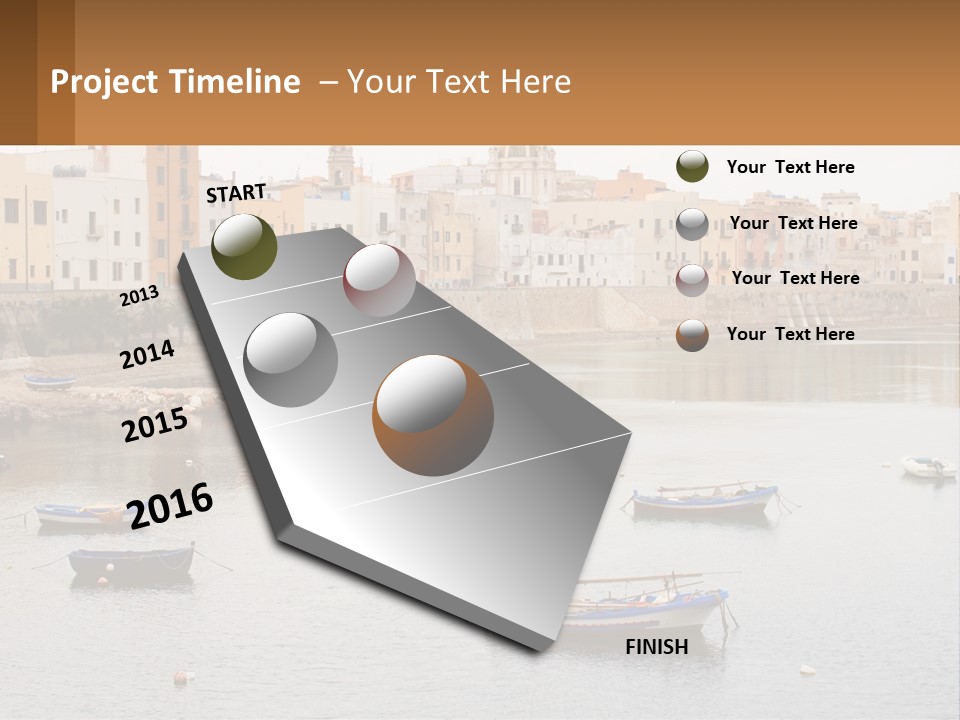 A Group Of Boats Floating On Top Of A River PowerPoint Template