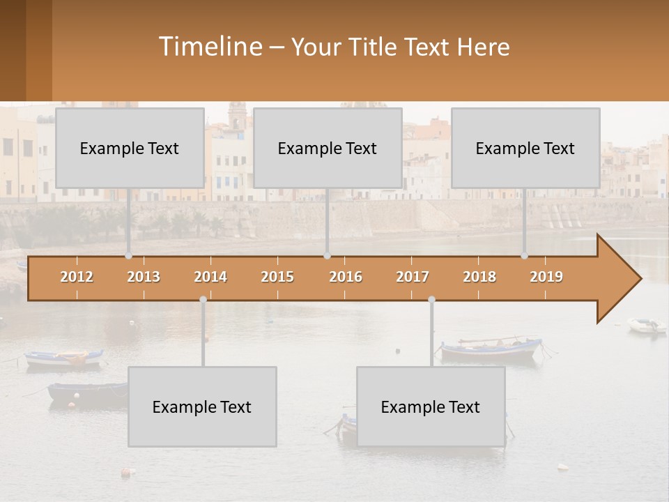 A Group Of Boats Floating On Top Of A River PowerPoint Template
