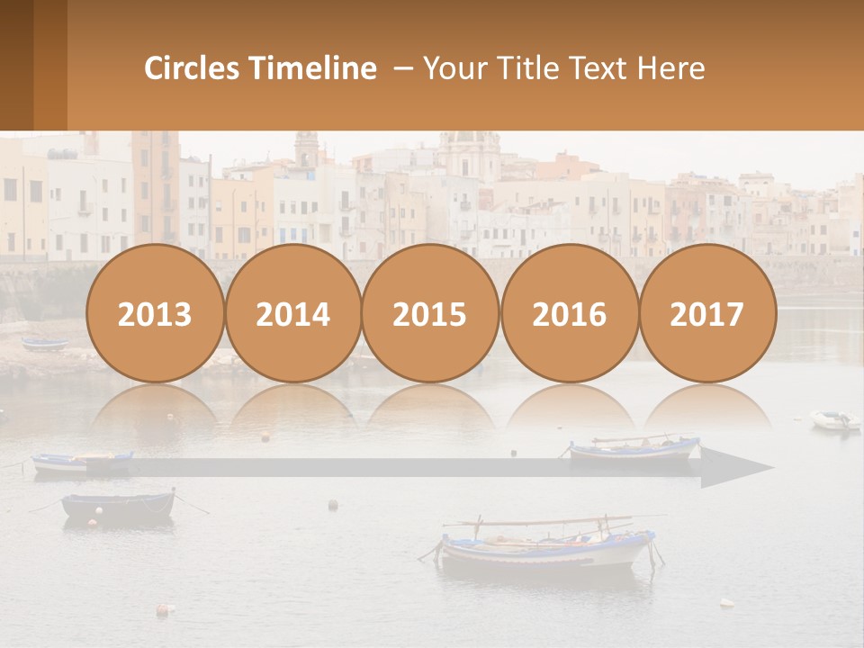 A Group Of Boats Floating On Top Of A River PowerPoint Template