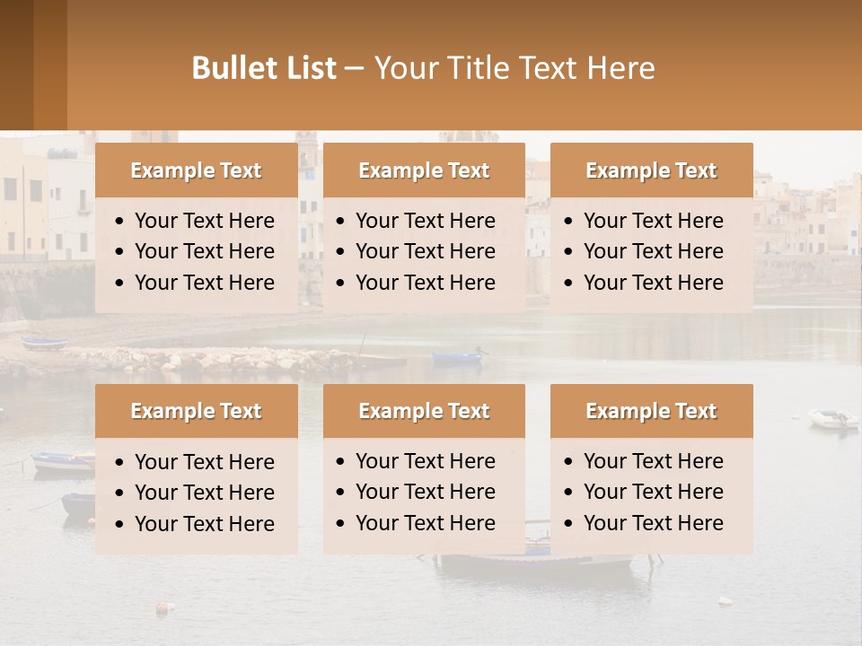 A Group Of Boats Floating On Top Of A River PowerPoint Template