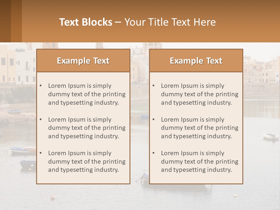A Group Of Boats Floating On Top Of A River PowerPoint Template