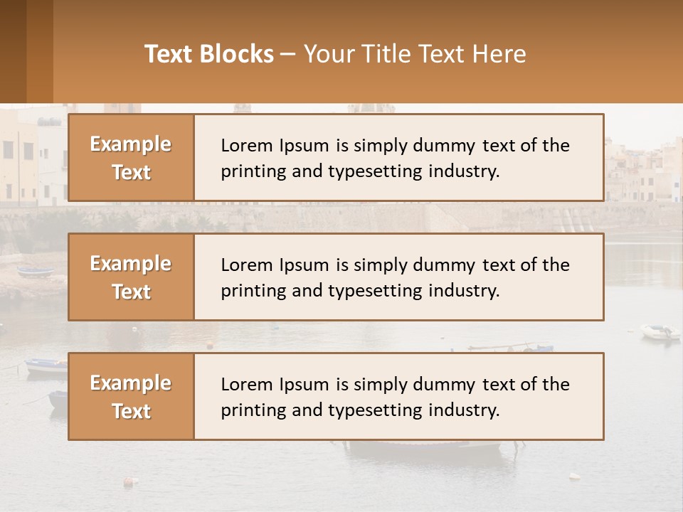 A Group Of Boats Floating On Top Of A River PowerPoint Template