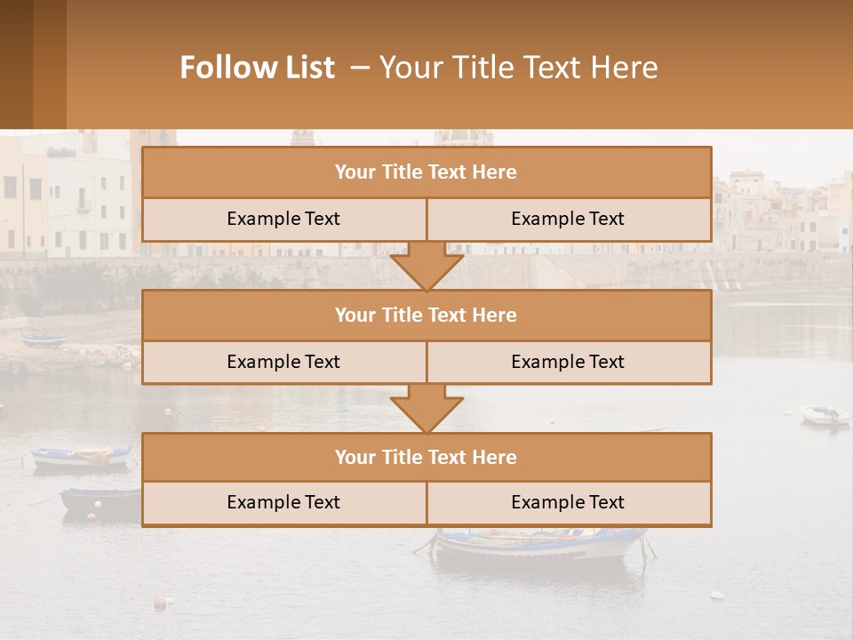 A Group Of Boats Floating On Top Of A River PowerPoint Template