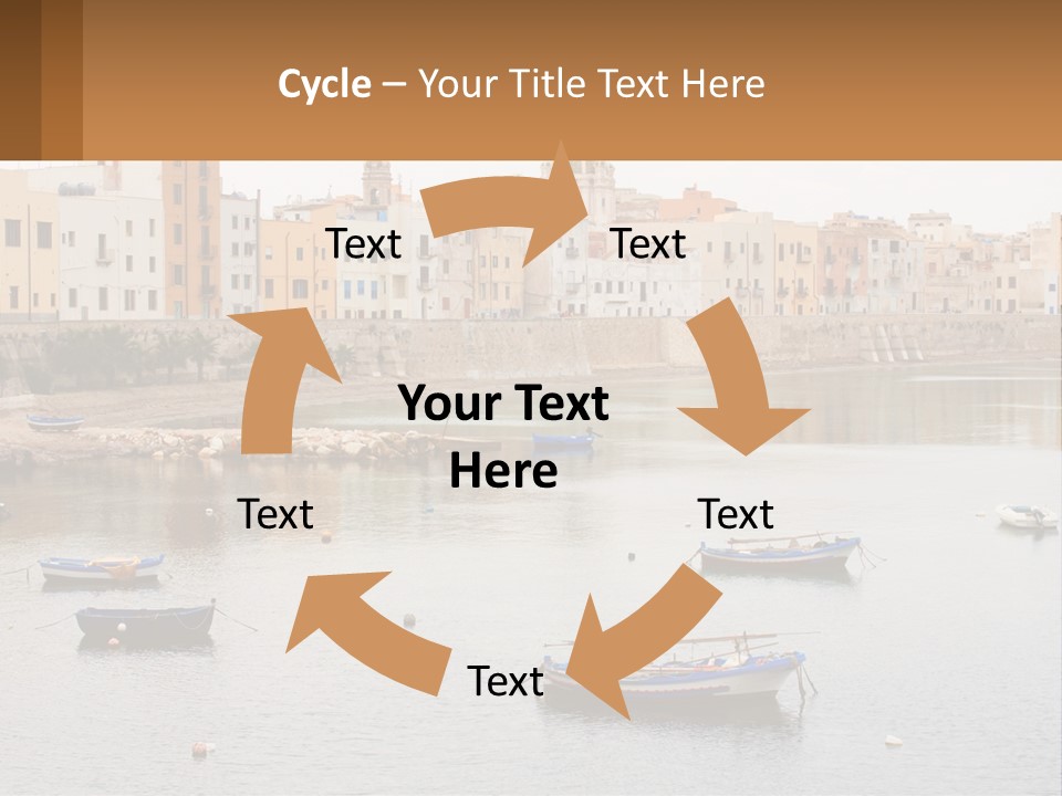A Group Of Boats Floating On Top Of A River PowerPoint Template