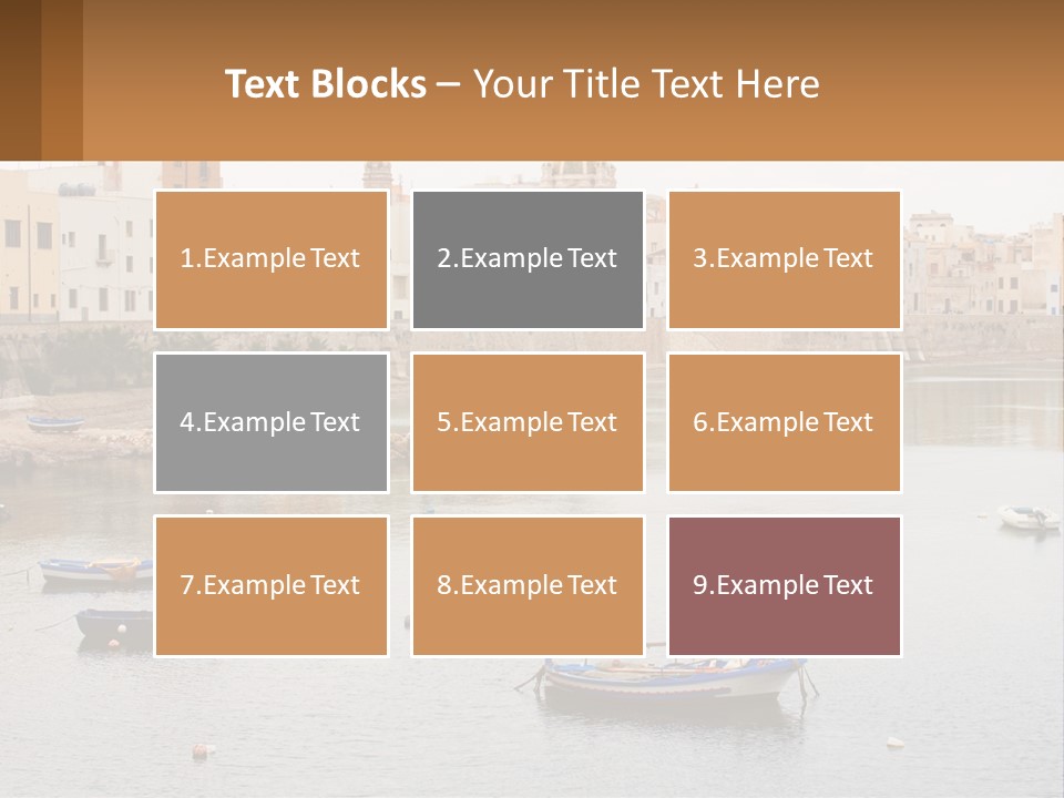 A Group Of Boats Floating On Top Of A River PowerPoint Template