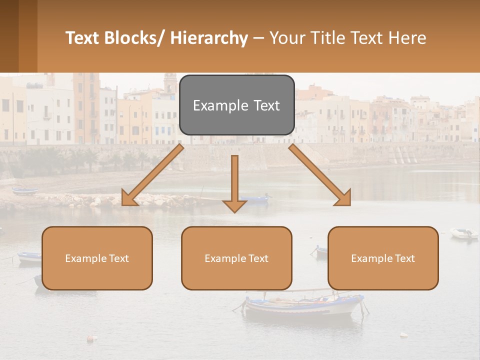 A Group Of Boats Floating On Top Of A River PowerPoint Template