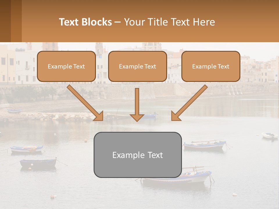 A Group Of Boats Floating On Top Of A River PowerPoint Template