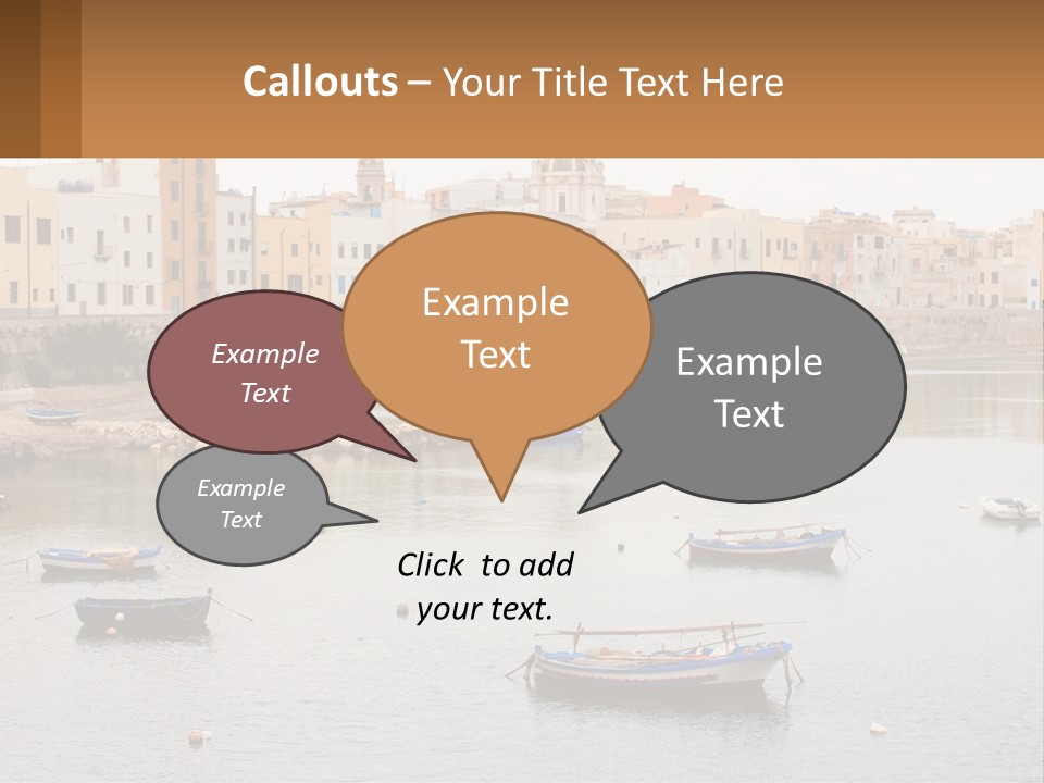 A Group Of Boats Floating On Top Of A River PowerPoint Template