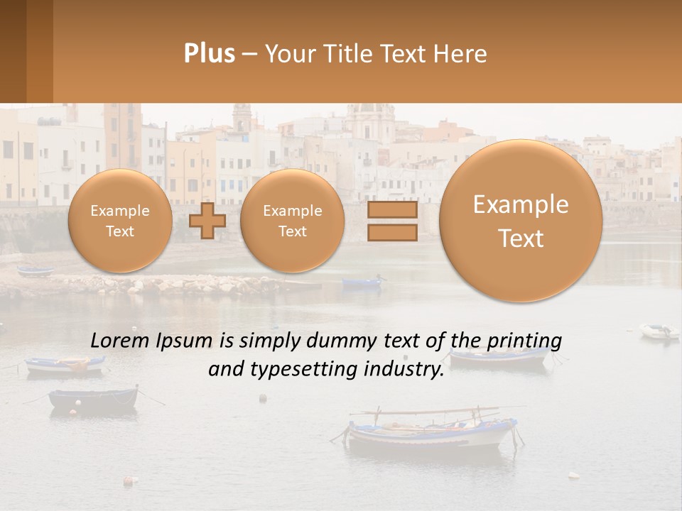 A Group Of Boats Floating On Top Of A River PowerPoint Template