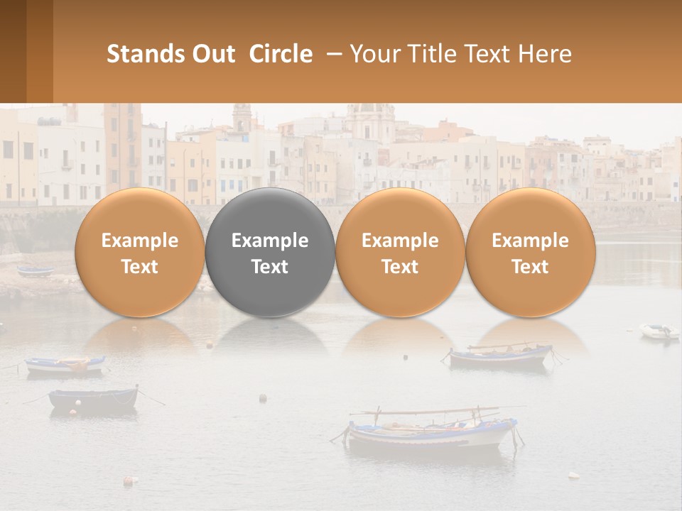 A Group Of Boats Floating On Top Of A River PowerPoint Template