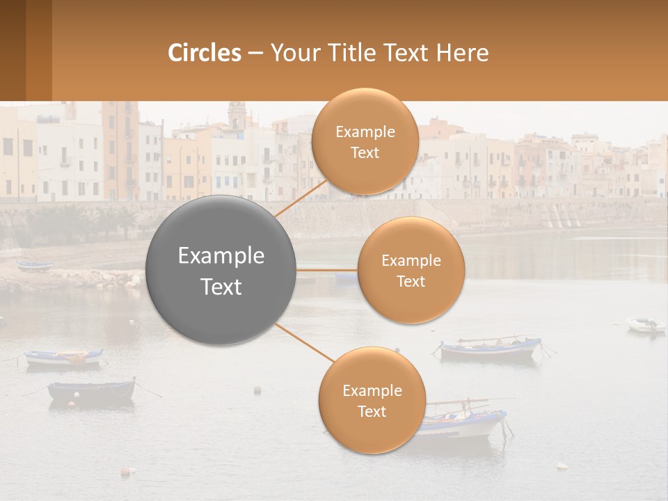 A Group Of Boats Floating On Top Of A River PowerPoint Template