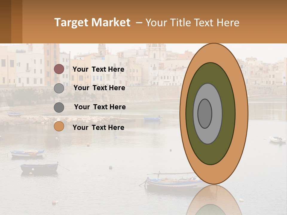A Group Of Boats Floating On Top Of A River PowerPoint Template