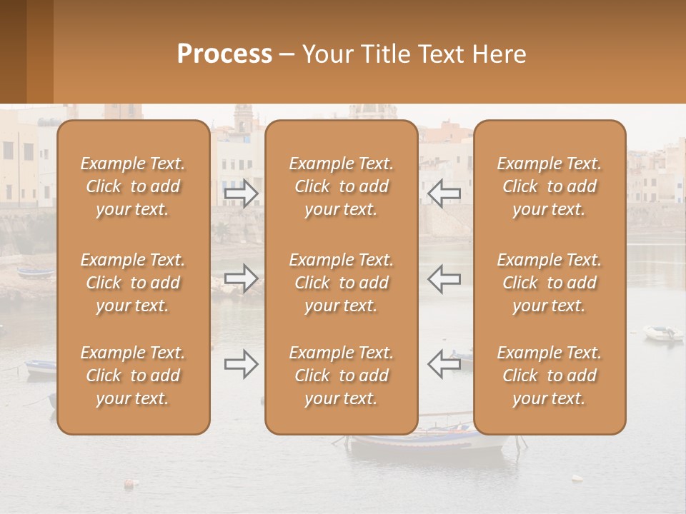 A Group Of Boats Floating On Top Of A River PowerPoint Template