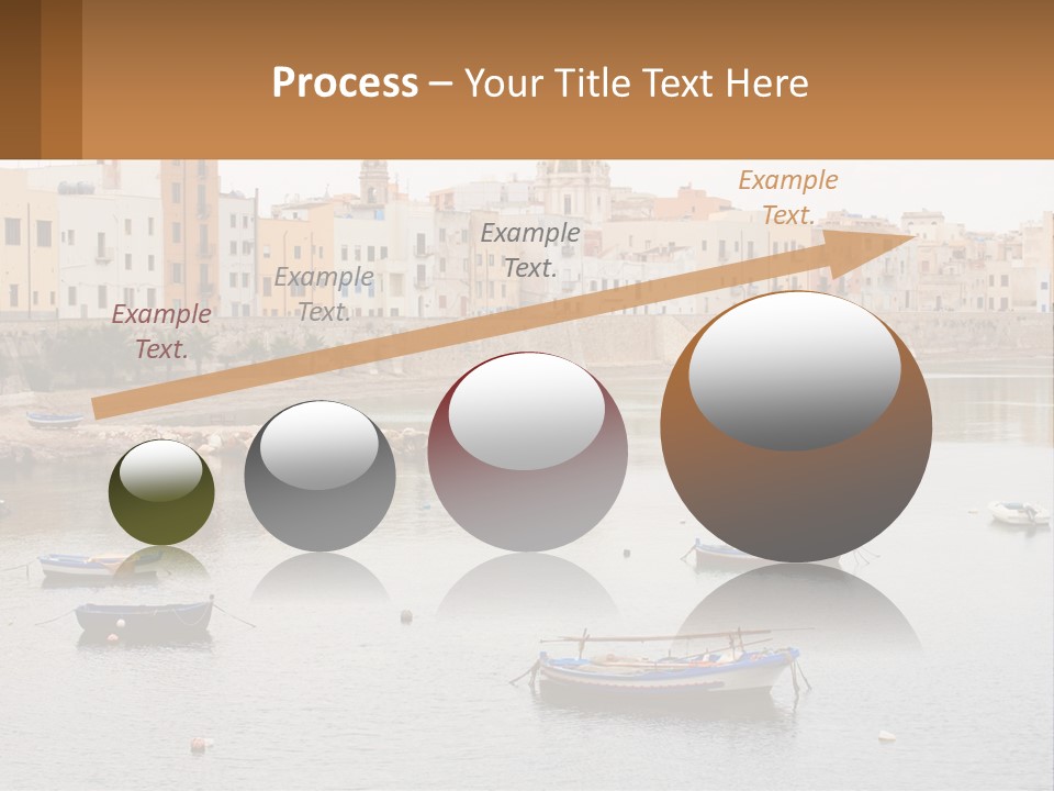 A Group Of Boats Floating On Top Of A River PowerPoint Template