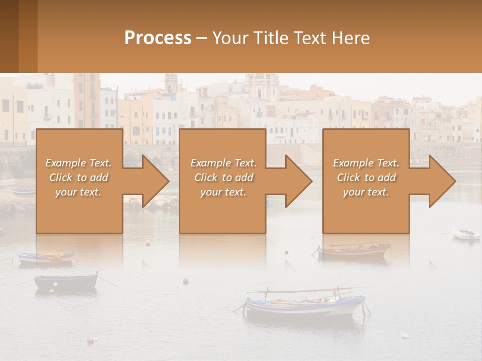 A Group Of Boats Floating On Top Of A River PowerPoint Template
