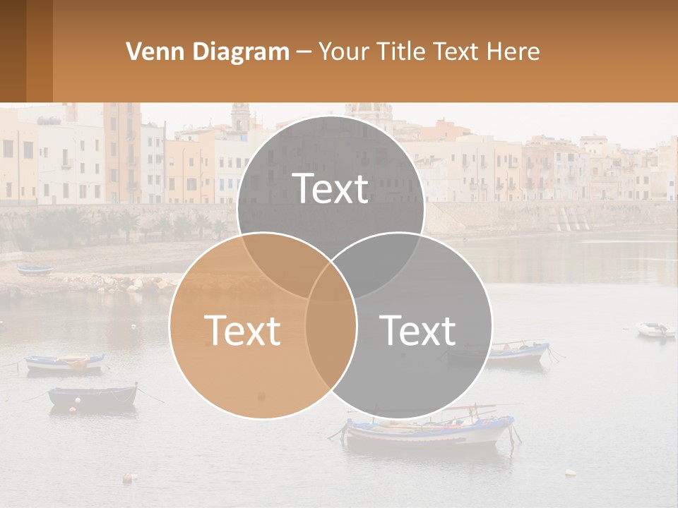 A Group Of Boats Floating On Top Of A River PowerPoint Template