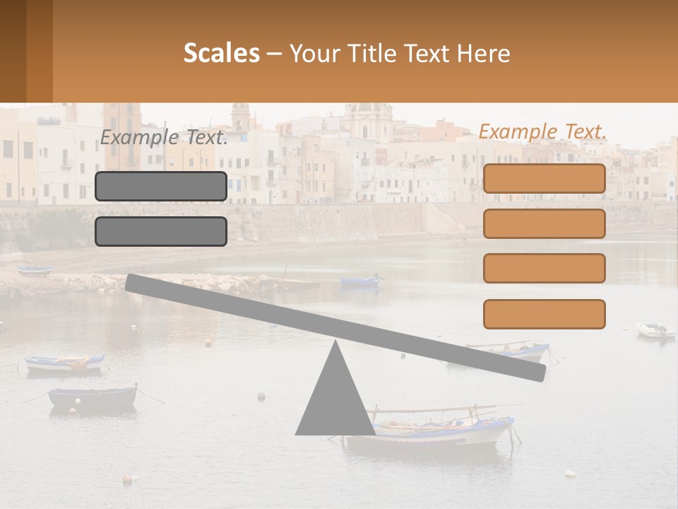 A Group Of Boats Floating On Top Of A River PowerPoint Template