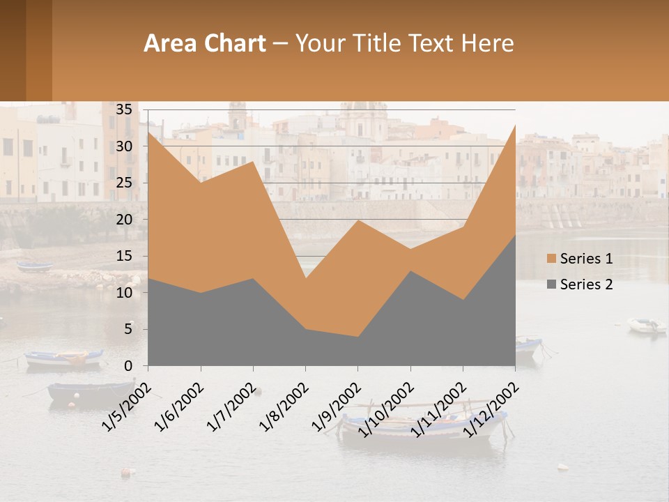 A Group Of Boats Floating On Top Of A River PowerPoint Template