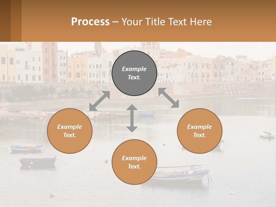 A Group Of Boats Floating On Top Of A River PowerPoint Template
