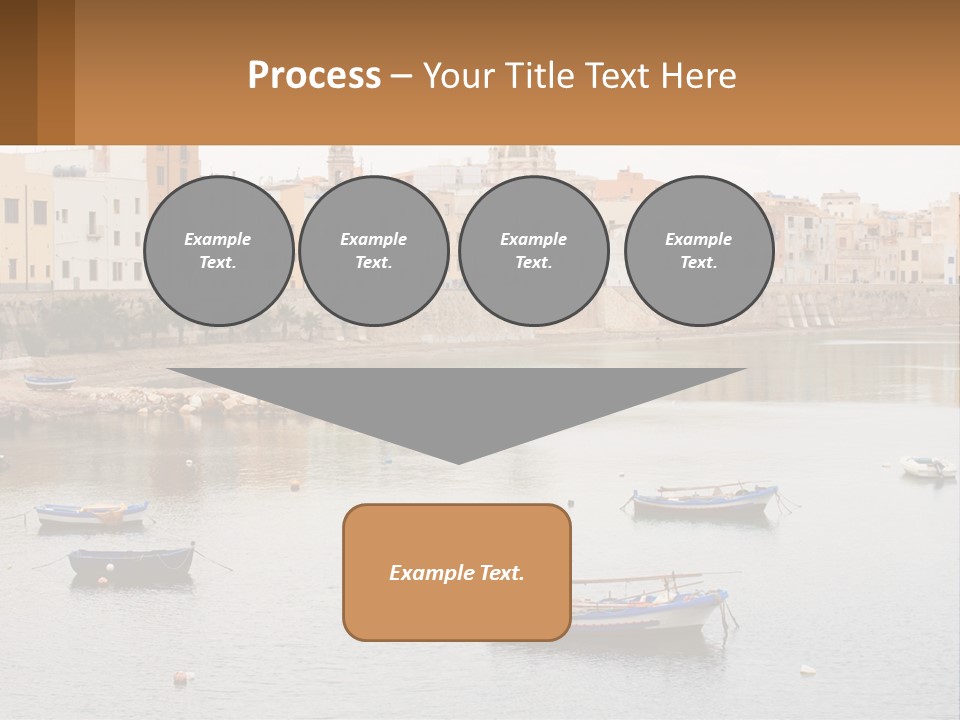 A Group Of Boats Floating On Top Of A River PowerPoint Template