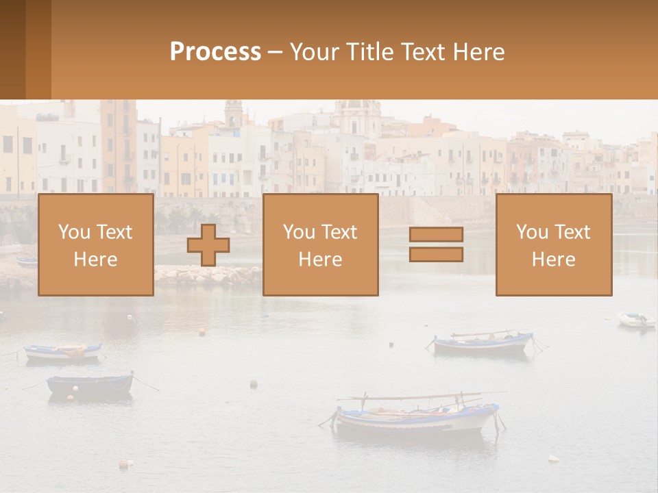 A Group Of Boats Floating On Top Of A River PowerPoint Template