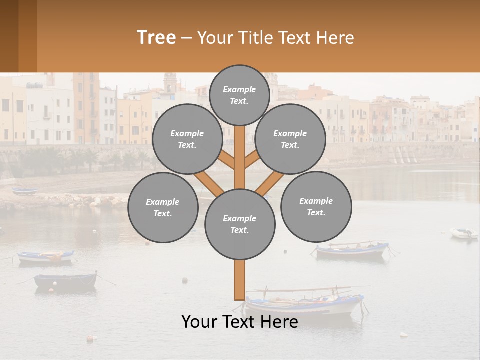 A Group Of Boats Floating On Top Of A River PowerPoint Template