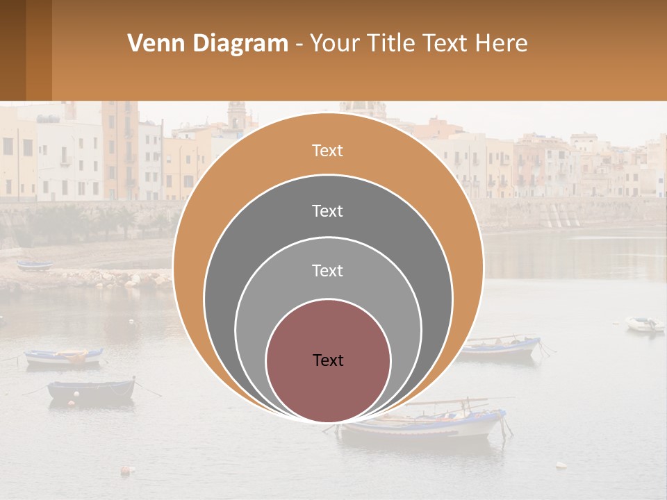 A Group Of Boats Floating On Top Of A River PowerPoint Template