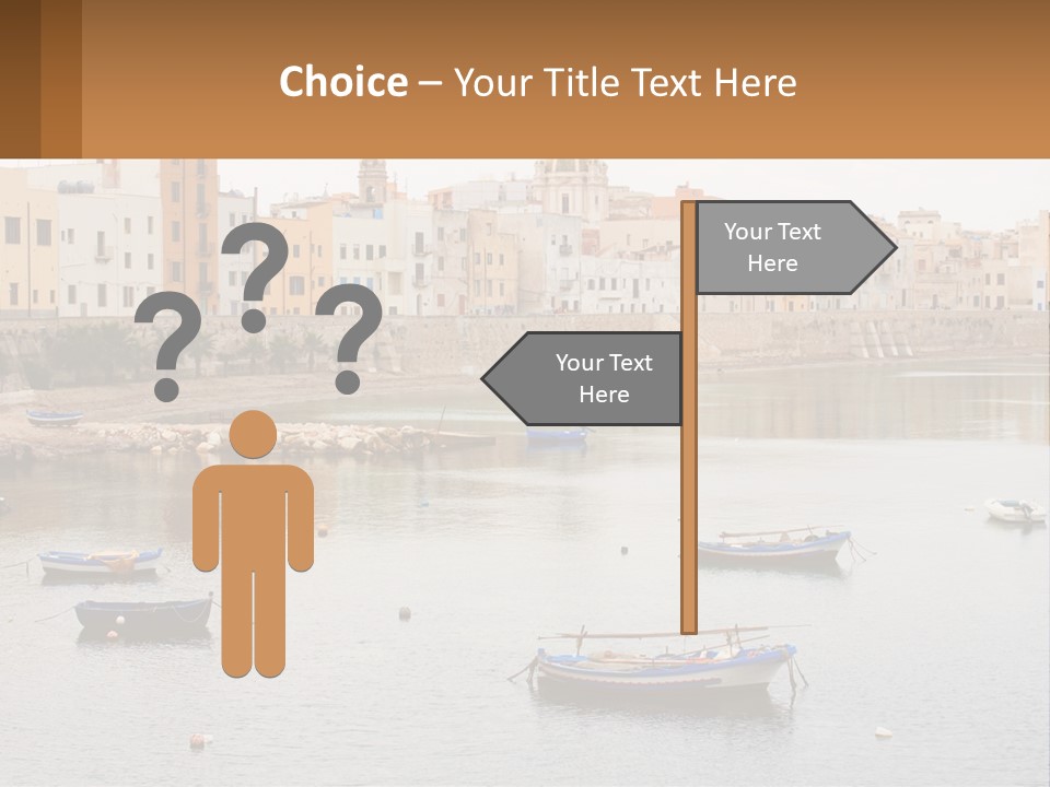 A Group Of Boats Floating On Top Of A River PowerPoint Template