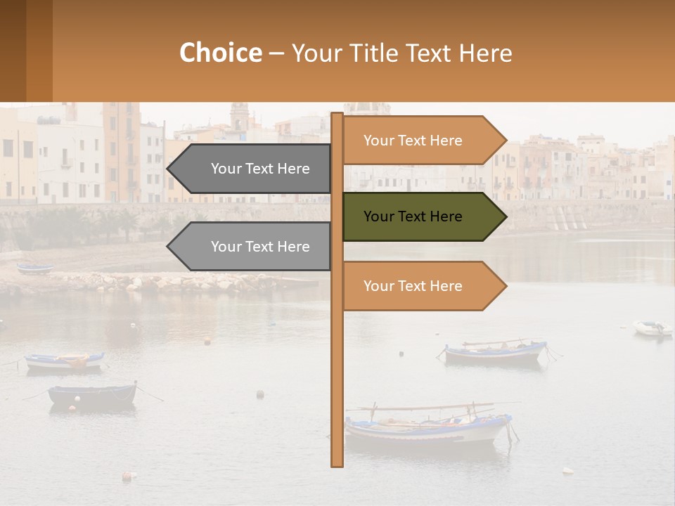 A Group Of Boats Floating On Top Of A River PowerPoint Template