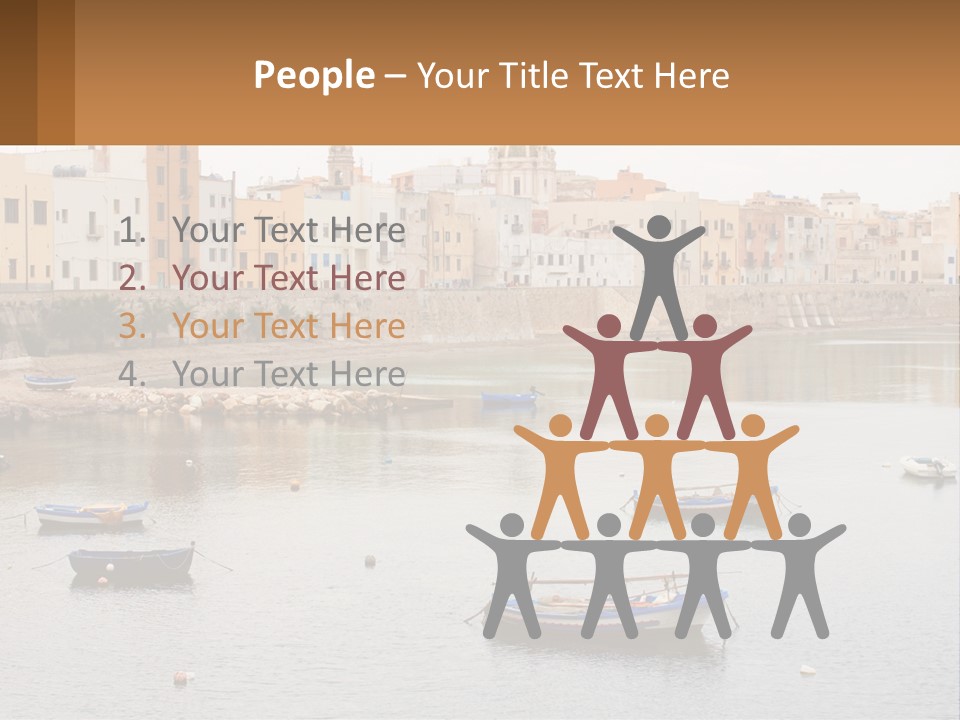 A Group Of Boats Floating On Top Of A River PowerPoint Template