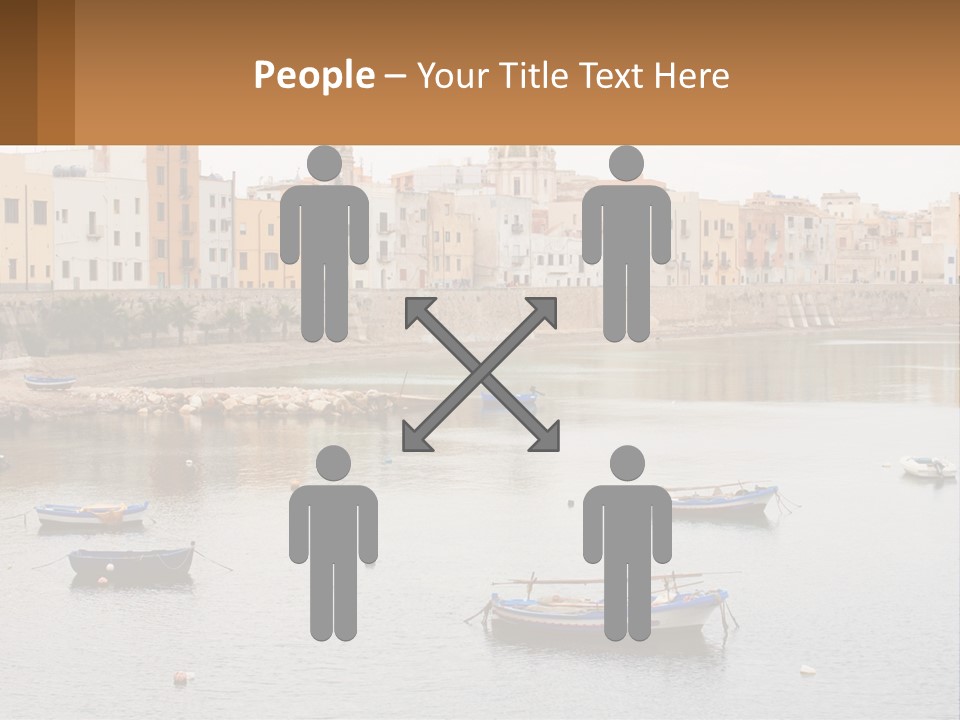 A Group Of Boats Floating On Top Of A River PowerPoint Template