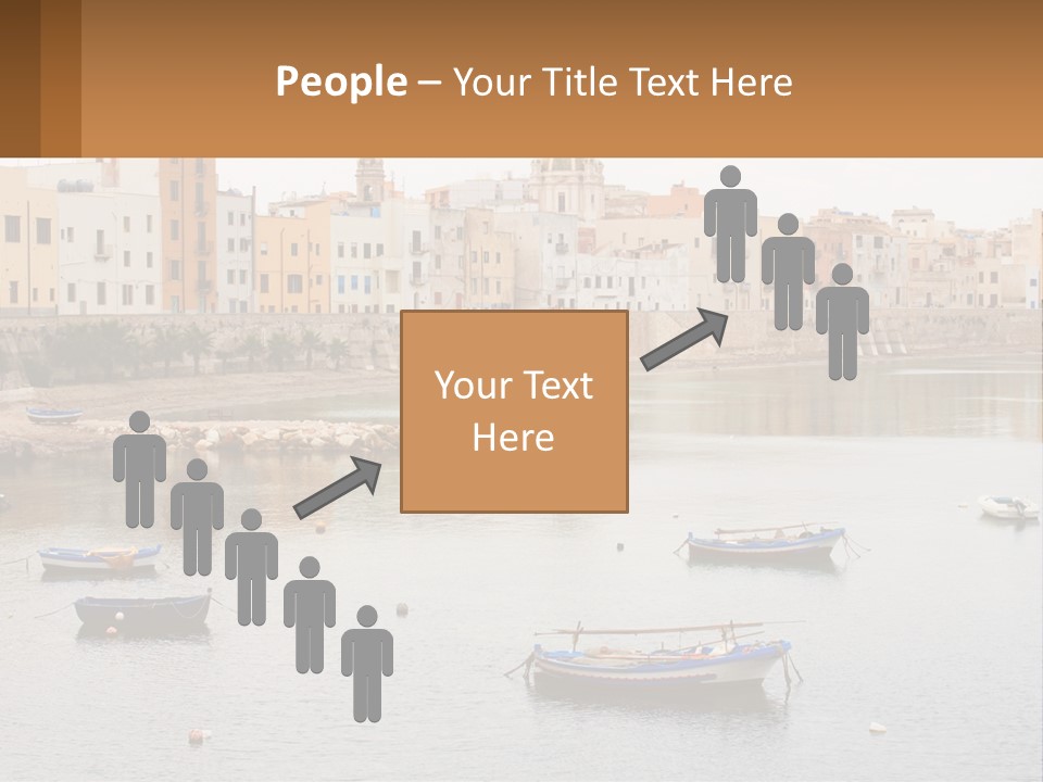 A Group Of Boats Floating On Top Of A River PowerPoint Template