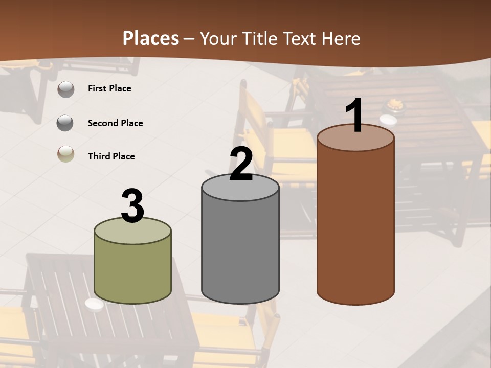 A Group Of Yellow Chairs And A Table PowerPoint Template