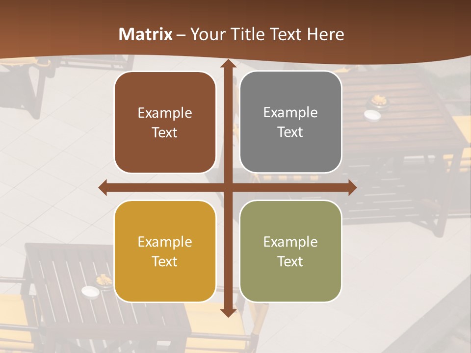 A Group Of Yellow Chairs And A Table PowerPoint Template