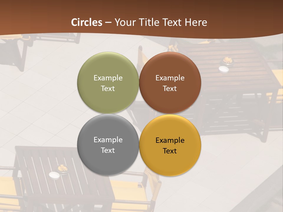 A Group Of Yellow Chairs And A Table PowerPoint Template