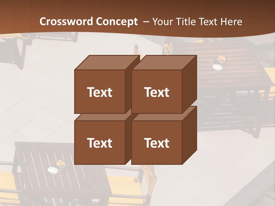 A Group Of Yellow Chairs And A Table PowerPoint Template