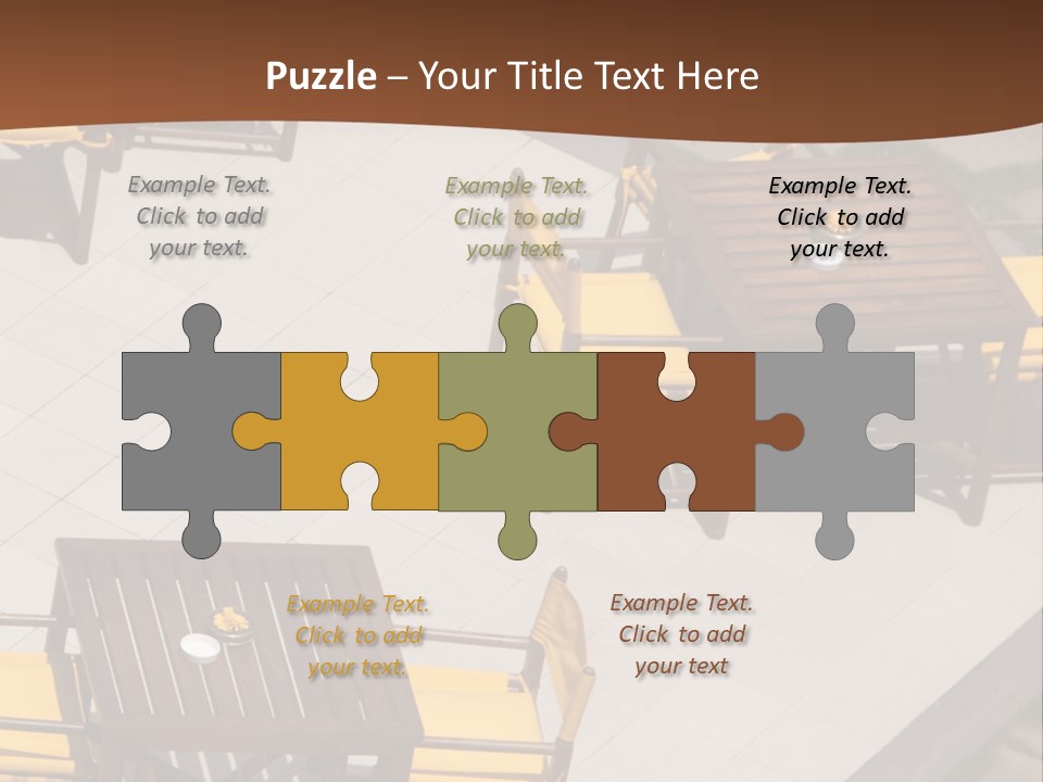 A Group Of Yellow Chairs And A Table PowerPoint Template