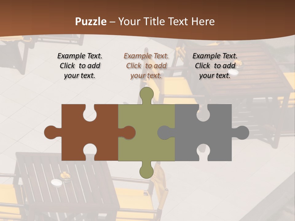 A Group Of Yellow Chairs And A Table PowerPoint Template