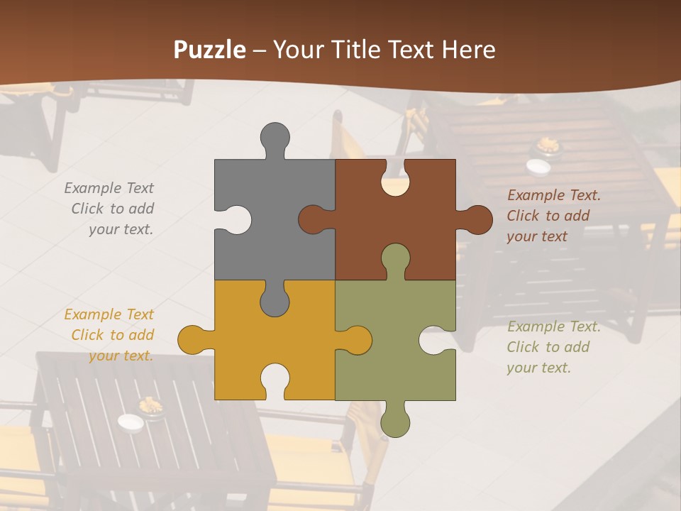 A Group Of Yellow Chairs And A Table PowerPoint Template