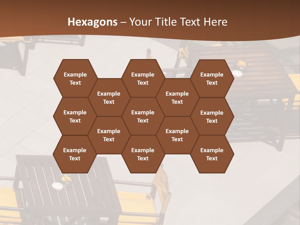 A Group Of Yellow Chairs And A Table PowerPoint Template