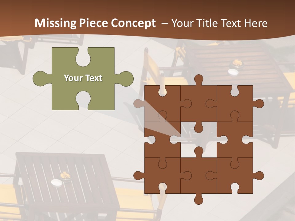 A Group Of Yellow Chairs And A Table PowerPoint Template