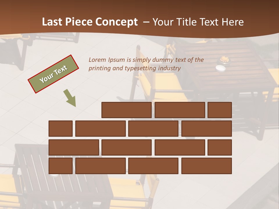 A Group Of Yellow Chairs And A Table PowerPoint Template