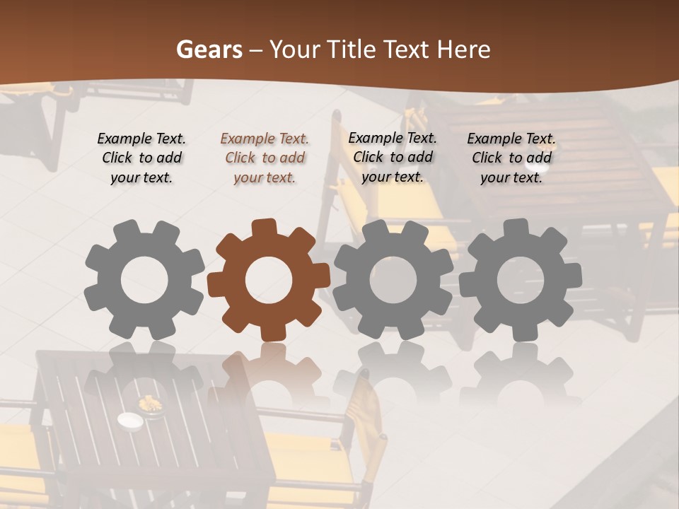 A Group Of Yellow Chairs And A Table PowerPoint Template