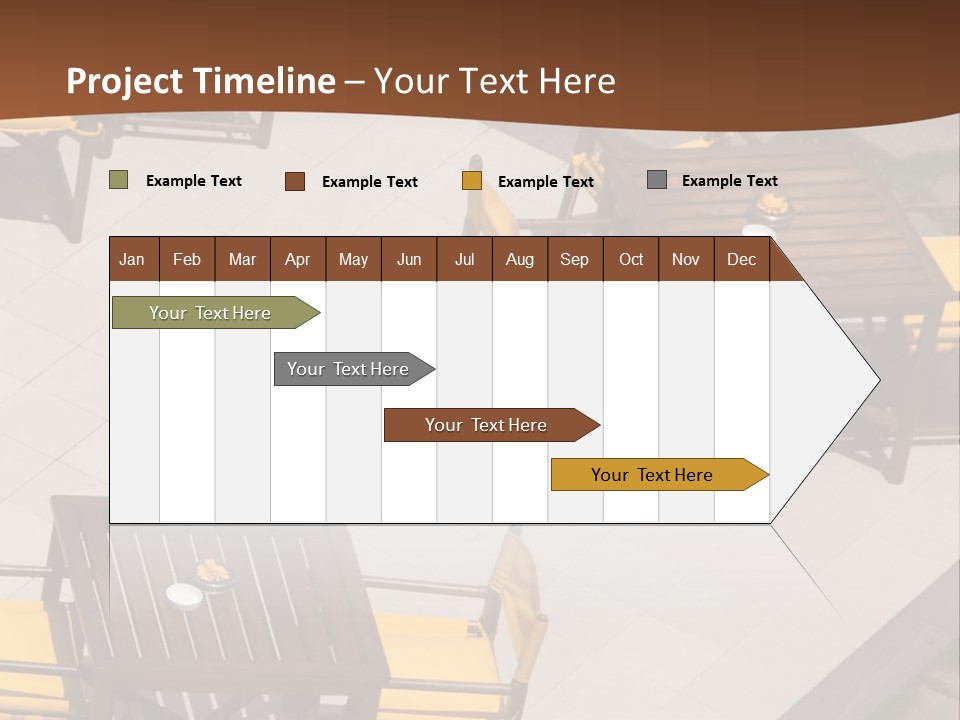 A Group Of Yellow Chairs And A Table PowerPoint Template