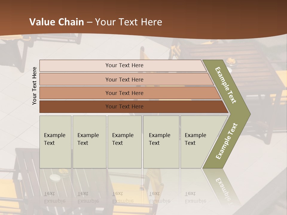 A Group Of Yellow Chairs And A Table PowerPoint Template