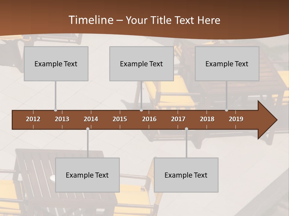 A Group Of Yellow Chairs And A Table PowerPoint Template