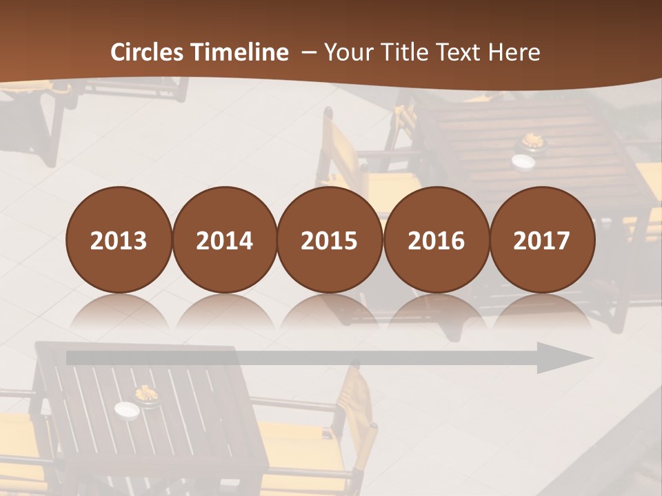 A Group Of Yellow Chairs And A Table PowerPoint Template